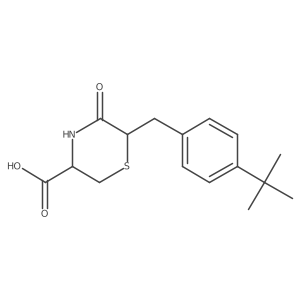 6-(4-(tert-Butyl)benzyl)-5-oxothiomorpholine-3-carboxylic acid结构式