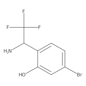 2-(1-Amino-2,2,2-trifluoroethyl)-5-bromophenol结构式