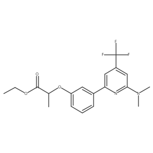 2-[3-(6-Dimethylamino-4-trifluoromethyl-pyridin-2-yl)-phenoxy]-propionic acid ethyl ester Structure