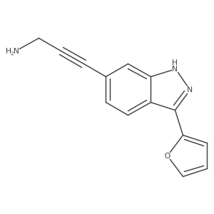 3-[3-(furan-2-yl)-1H-indazol-6-yl]prop-2-yn-1-amine结构式