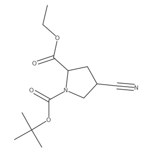 1-(1,1-Dimethylethyl) 2-ethyl (2S,4R)-4-cyano-1,2-pyrrolidinedicarboxylate Structure