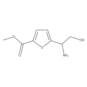 methyl 5-[(1R)-1-amino-2-hydroxyethyl]thiophene-2-carboxylate结构式