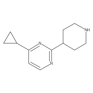 4-Cyclopropyl-2-(4-piperidinyl)pyrimidine Structure