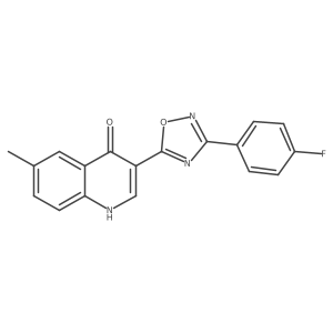 3-(3-(4-fluorophenyl)-1,2,4-oxadiazol-5-yl)-6-methylquinolin-4(1H)-one结构式