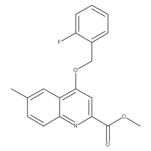 Methyl 4-[(2-fluorophenyl)methoxy]-6-methylquinoline-2-carboxylate结构式