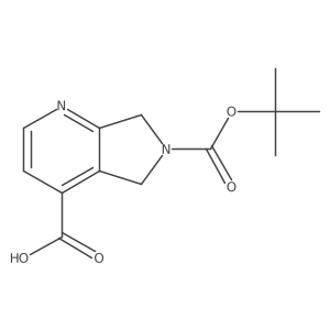 6-[(2-Methylpropan-2-yl)oxycarbonyl]-5,7-dihydropyrrolo[3,4-b]pyridine-4-carboxylic acid结构式