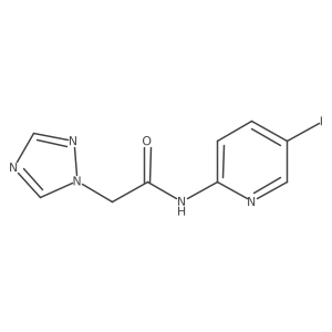 N-(5-iodopyridin-2-yl)-2-(1H-1,2,4-triazol-1-yl)acetamide结构式