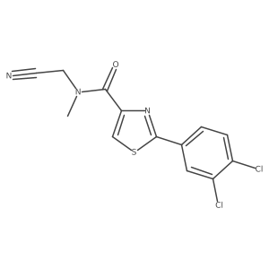 N-(cyanomethyl)-2-(3,4-dichlorophenyl)-N-methyl-1,3-thiazole-4-carboxamide结构式