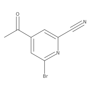 4-Acetyl-6-bromopyridine-2-carbonitrile结构式