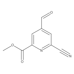 Methyl 6-cyano-4-formylpyridine-2-carboxylate结构式