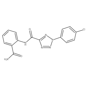 N-(2-carbamoylphenyl)-2-(4-chlorophenyl)-2H-tetrazole-5-carboxamide Structure