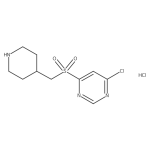 4-Chloro-6-((piperidin-4-ylmethyl)sulfonyl)pyrimidine hydrochloride Structure