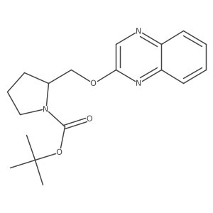 tert-Butyl 2-((quinoxalin-2-yloxy)methyl)pyrrolidine-1-carboxylate结构式