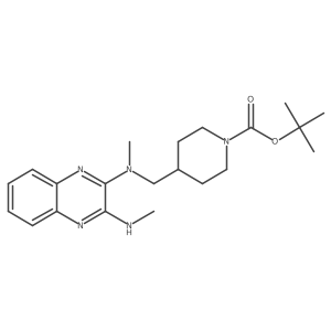 tert-Butyl 4-((methyl(3-(methylamino)quinoxalin-2-yl)amino)methyl)piperidine-1-carboxylate结构式