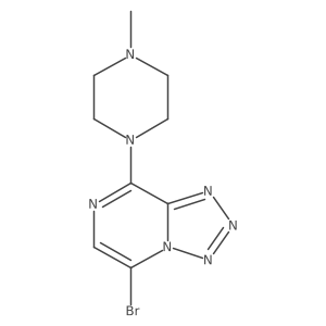 5-Bromo-8-(4-methylpiperazin-1-yl)tetrazolo[1,5-a]pyrazine结构式