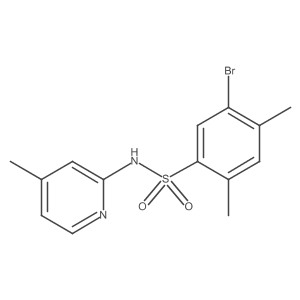 5-bromo-2,4-dimethyl-N-(4-methylpyridin-2-yl)benzene-1-sulfonamide Structure