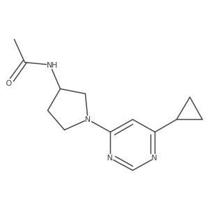 N-[1-(6-cyclopropylpyrimidin-4-yl)pyrrolidin-3-yl]acetamide结构式