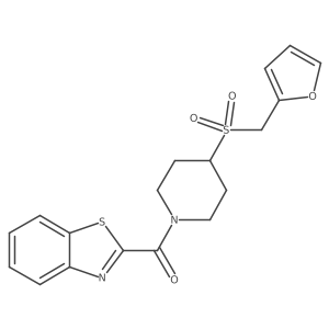 Benzo[d]thiazol-2-yl(4-((furan-2-ylmethyl)sulfonyl)piperidin-1-yl)methanone Structure