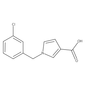 1-[(3-chlorophenyl)methyl]-1H-pyrrole-3-carboxylic acid结构式