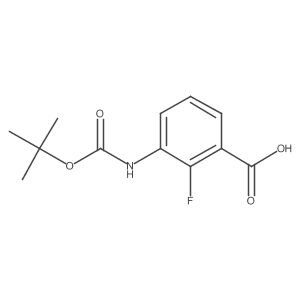 2-Fluoro-3-[(2-methylpropan-2-yl)oxycarbonylamino]benzoic acid结构式