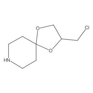 2-(Chloromethyl)-1,4-dioxa-8-azaspiro[4.5]decane结构式