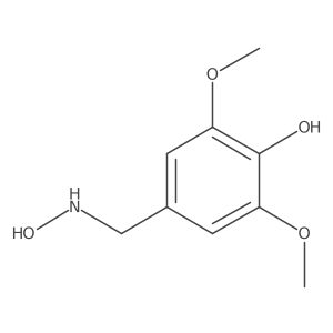 4-[(Hydroxyamino)methyl]-2,6-dimethoxyphenol结构式