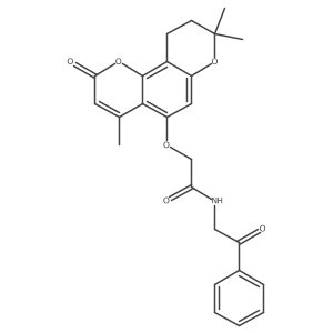 N-(2-oxo-2-phenylethyl)-2-[(4,8,8-trimethyl-2-oxo-9,10-dihydro-2H,8H-pyrano[2,3-f]chromen-5-yl)oxy]acetamide Structure