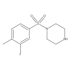 1-((3-Fluoro-4-methylphenyl)sulfonyl)piperazine结构式