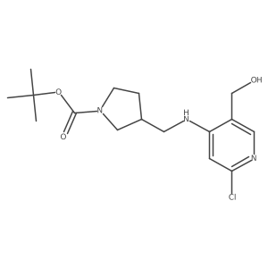 Tert-butyl 3-[[[2-chloro-5-(hydroxymethyl)pyridin-4-yl]amino]methyl]pyrrolidine-1-carboxylate Structure