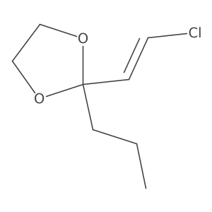 1,3-Dioxolane, 2-(2-chloroethenyl)-2-propyl-, (E)- Structure