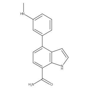 4-(3-(Methylamino)phenyl)-1H-indole-7-carboxamide结构式
