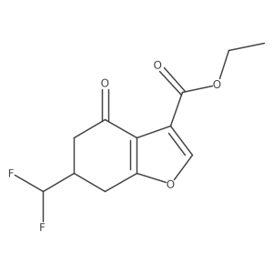 Ethyl 6-(difluoromethyl)-4-oxo-4,5,6,7-tetrahydrobenzofuran-3-carboxylate Structure