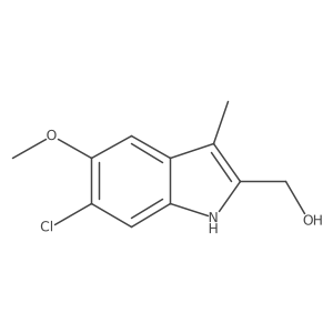 (6-chloro-5-methoxy-3-methyl-1H-indol-2-yl)methanol Structure