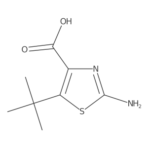 2-Amino-5-tert-butyl-1,3-thiazole-4-carboxylic acid Structure
