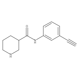 (3S)-N-(3-ethynylphenyl)piperidine-3-carboxamide结构式