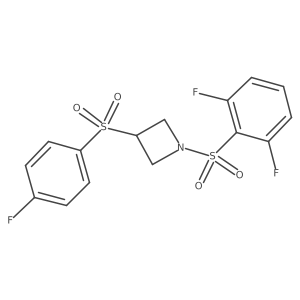 1-((2,6-Difluorophenyl)sulfonyl)-3-((4-fluorophenyl)sulfonyl)azetidine结构式
