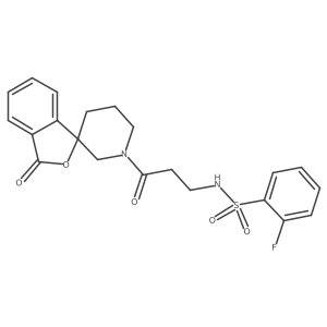 2-fluoro-N-(3-oxo-3-(3-oxo-3H-spiro[isobenzofuran-1,3'-piperidin]-1'-yl)propyl)benzenesulfonamide Structure