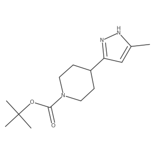 tert-butyl 4-(5-methyl-1H-pyrazol-3-yl)piperidine-1-carboxylate结构式