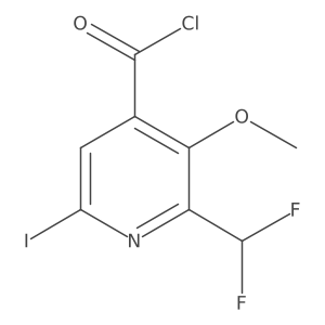 2-(Difluoromethyl)-6-iodo-3-methoxypyridine-4-carbonyl chloride Structure