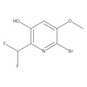 6-Bromo-2-(difluoromethyl)-5-methoxypyridin-3-ol Structure