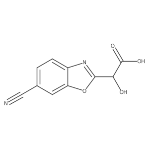 2-(Carboxy(hydroxy)methyl)-6-cyanobenzo[d]oxazole结构式