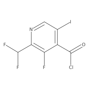 2-(Difluoromethyl)-3-fluoro-5-iodopyridine-4-carbonyl chloride Structure
