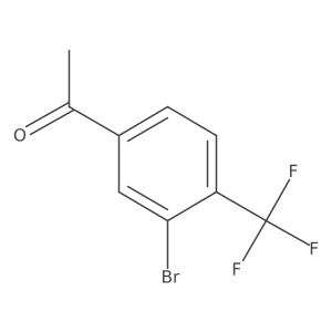 1-(3-Bromo-4-(trifluoromethyl)phenyl)ethanone结构式