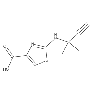 2-[(2-Methylbut-3-yn-2-yl)amino]-1,3-thiazole-4-carboxylic acid结构式