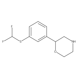 2-{3-[(Difluoromethyl)sulfanyl]phenyl}morpholine Structure