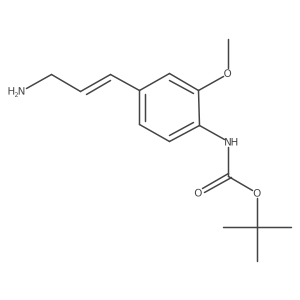 tert-butyl N-[4-(3-aminoprop-1-en-1-yl)-2-methoxyphenyl]carbamate结构式