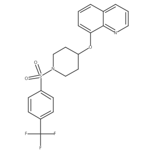 8-((1-((4-(Trifluoromethyl)phenyl)sulfonyl)piperidin-4-yl)oxy)quinoline结构式