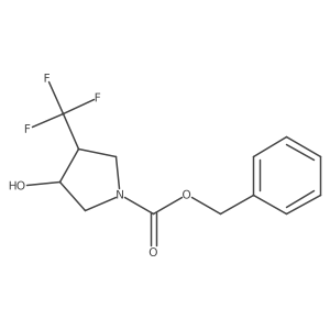 rac-benzyl (3R,4S)-3-hydroxy-4-(trifluoromethyl)pyrrolidine-1-carboxylate结构式