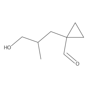 1-(3-Hydroxy-2-methylpropyl)cyclopropane-1-carbaldehyde Structure