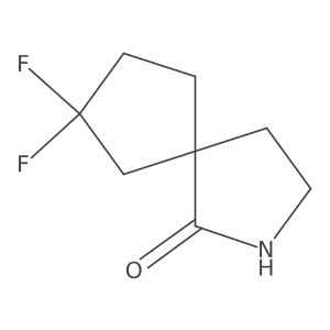 7,7-Difluoro-2-azaspiro[4.4]nonan-1-one结构式